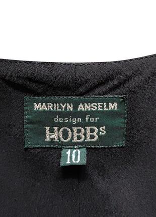 Черное винтажное макси платье marilyn anselm for hobbs с асимметричным низом, s размер 5