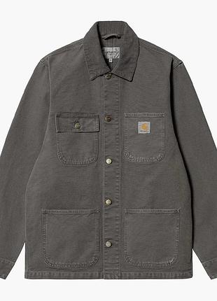 Джинсовка чоловіча carhartt michigan coat grey i026480.00e.fh.03-1 s