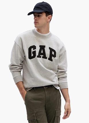 Світшот чоловічий gap relaxed logo sweatshirt grey 851425001 s