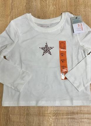 ⭐ стильный детский лонгслив / реглан primark со леопардовой звездочкой