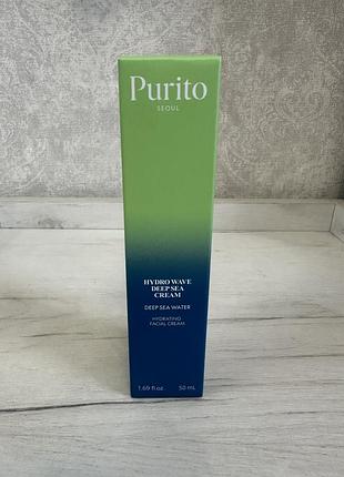 Інтенсивно зволожуючий крем для обличчя на основі морської води purito deep sea pure water cream 50 г