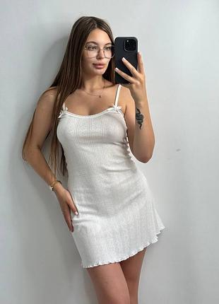 Сорочка на брительках молочна