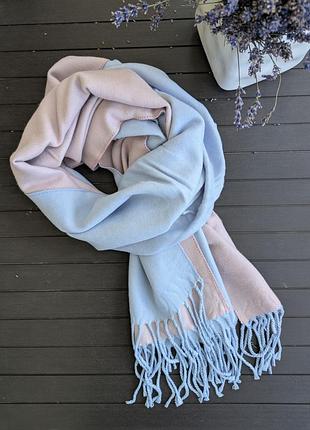 Жіночий шарф fashion рожевий-блакитний 65x200 см, блакитний 2571227