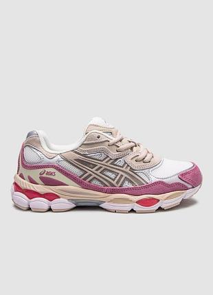 😍 кросівки жіночі asics gel-nyc cream/mineral beige/pink