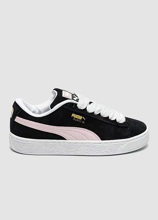 😍 кросівки жіночі puma suede xl black-whisp of pink