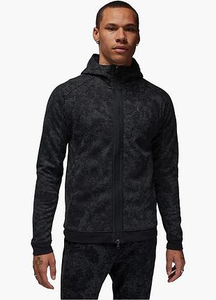 Толстовка чоловіча air jordan jordan dri-fit sport air fleece full-zip hoodie black fn5846-010 s