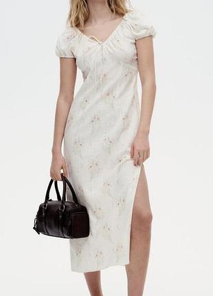 Сукня міді h&m у квітковий принт xs