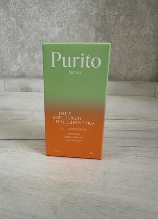 Сонцезахисний стік для обличчя purito daily soft touch sunscreen stick, 20 г