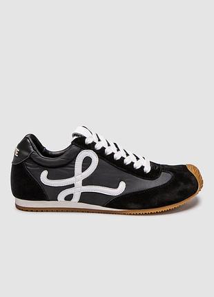 😍 кросівки жіночі loewe ballet runner 2.0 black/white