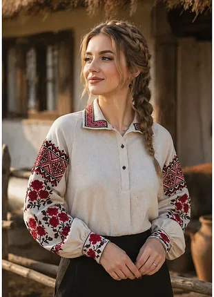 Бесплатная доставка льняная вышиванка