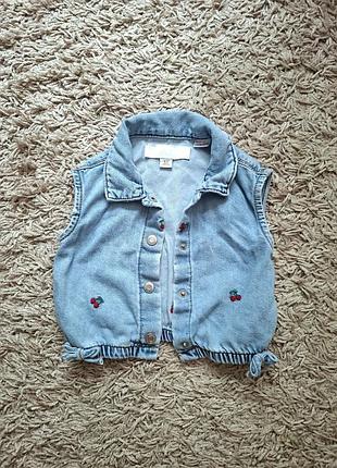 Джинсова жилетка zara 86 см