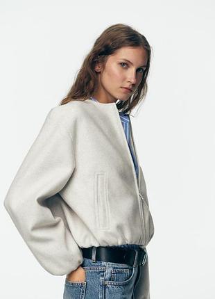 Бомбер оверсайз zara