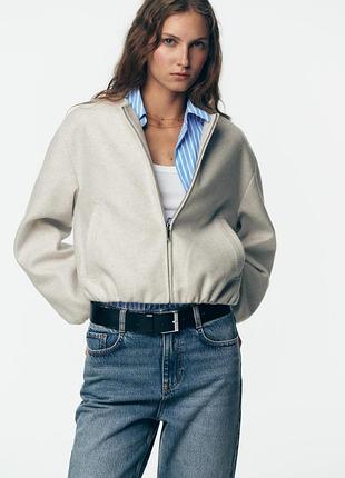 Бомбер оверсайз zara