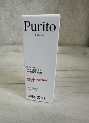 Легкий сонцезахисний крем purito sun day adventure sunscreen (otc), 50 мл