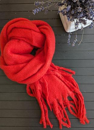 Жіночий зимовий шарф fashion червоний 42x200 см, червоний 2571435
