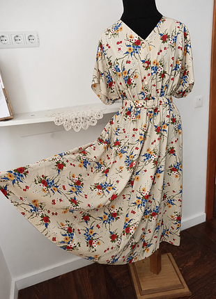 Французское винтажное платье в цветочный принт françoise de  стрижут (m-l)
