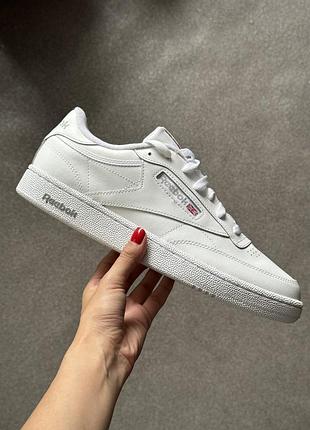 Оригінал нові кросівки reebok club c 85 натуральна шкіра. розмір 44