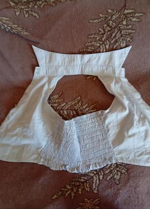 Білий кроп топ жилетка з коміром стійкою жата спинка berge y2k винтаж белый кроп топ жилет с воротником стойкой жатая спинка ретро