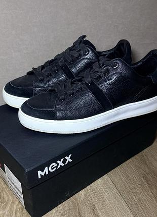 Mexx mxwt0041m мужские черные кеды натуральная кожа,чоловічі кеди mexx натуральна шкіра