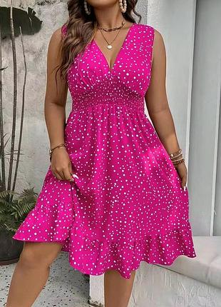 🥰 міді сукня в горошок shein 4xl