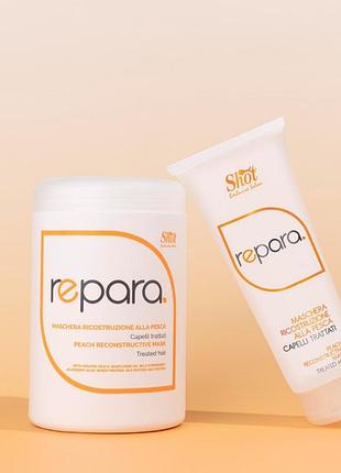 Відновлююча ліпідна маска з персиком для пошкодженого волосся shot peach reconstructive mask
