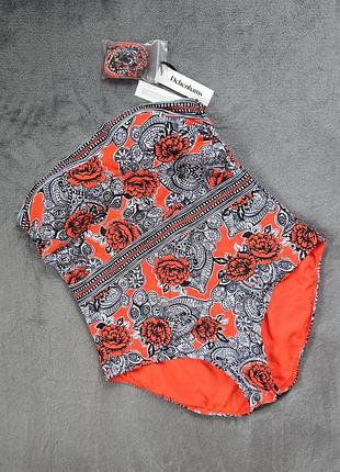 Купальник сдельный, черновые розы, debenhams, u9 16, eur 44.