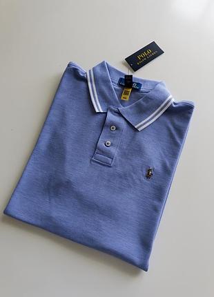 Поло ralph lauren бузкове котонове, розмір дитячий xl (жіночий м-l)