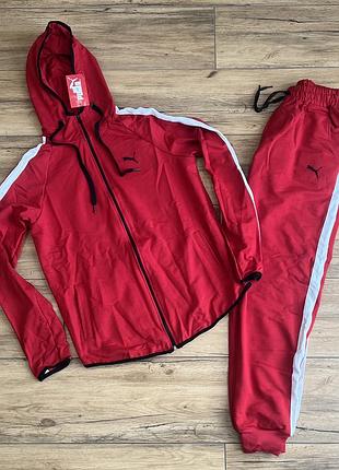 Костюм чоловічий puma червоний l, xl