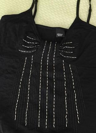 Топ нарядный, стразы, бретели регулируются, р.38, esprit, в идеале