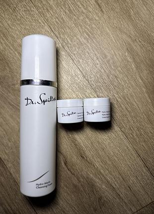 Пустые баночки dr. spiller оригинал (флакон с дозатором и миниатюры крема)⁠