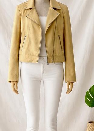 💛 шкіряна куртка massimo dutti, розмір l