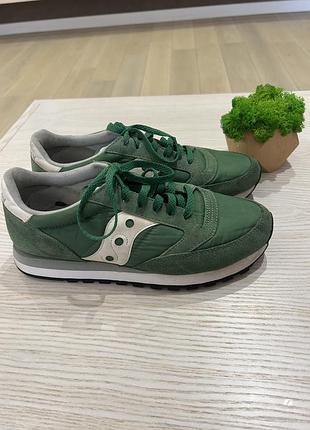 Оригінальні кросівки saucony jazz original / зелені класичні кросівки сауконі (розмір 42)