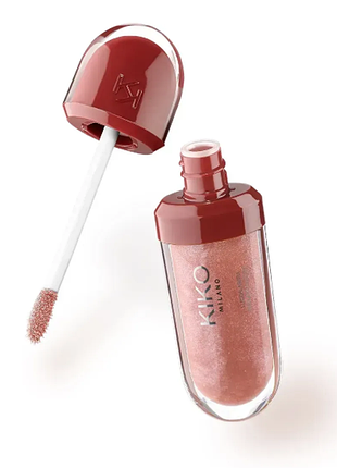 Зволожувальний блиск для губ з 3d-ефектом kiko milano flirt alert 3d hydra lip gloss le - 01 pink vibes only (000279-01)