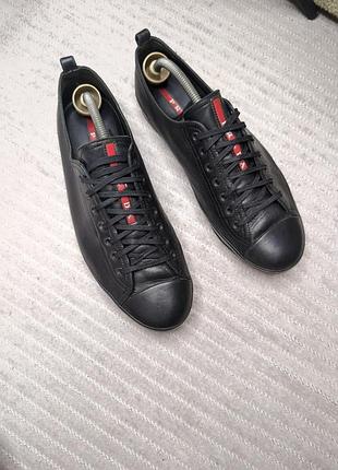 Кроссовки prada 43 р 28 см 9 р original кожаные