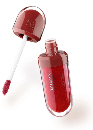 Зволожувальний блиск для губ з 3d-ефектом kiko milano flirt alert 3d hydra lip gloss le - 02 slay berry (000279-02)