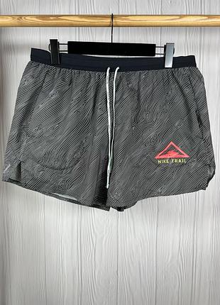 Nike trail dri fit шикарні спортивні шорти з гарним дизайном розмір  xxl