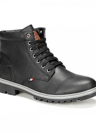 Чоловічі боти черевики u.s. polo assn. mill 9pr з екошкіри та класичною шнурівкою.