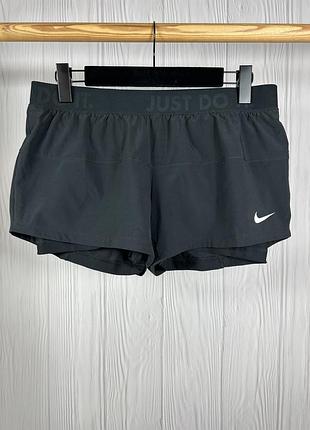 Nike dri fit icon wovem 2in1 шорти спортивні для активностей оригінал l