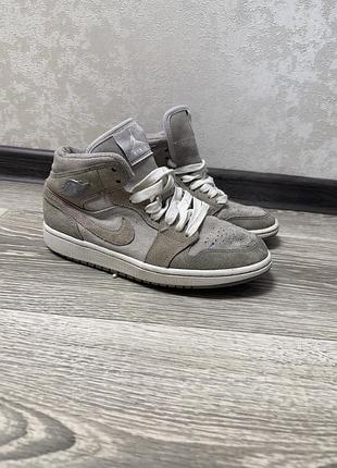 Кросівки nike air jordan 1 mid se "particle grey"