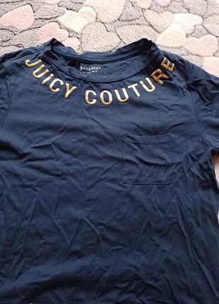 Неймовірна бавовняна футболка топ juicy couture з логотипом. оригінал.