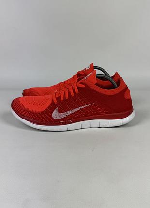 Спортивні кросівки nike free flyknit 4.0 red men 631053-601 оригінал червоні чоловічі легкі для бігу розмір 43 / 27.5 см