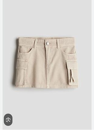 Котонова спідниця h&m з кишенями