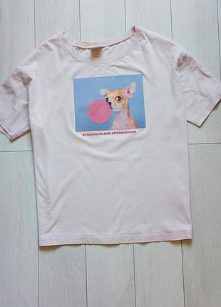 Футболка oversized з принтом чихуахуа