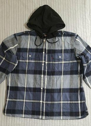 Рубашка levis original с капюшоном. xl. новая.