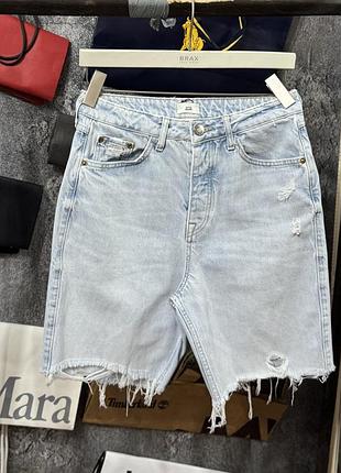 Шорти жіночі river island bermuda denim jeans синій s m