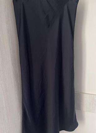 Атласна спідниця міді zara slip skirt розмір m