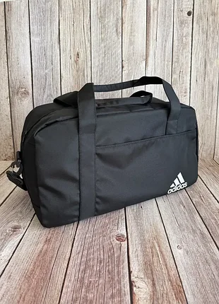 Спортивна чорна фітнес сумка adidas, сумка в спортзал для тренувань адідас 2