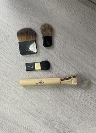Лот оригинальных кистей для макияжа kiko milano, chanel, dior