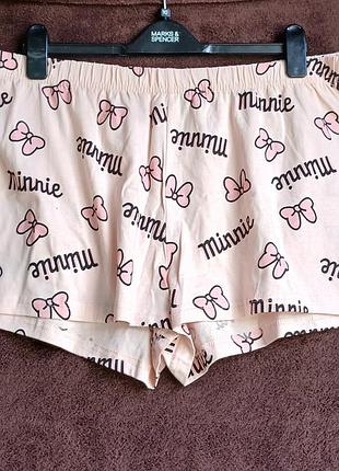 Шорты женские, розовые, minnie,  xl, eur 46-48,  батл