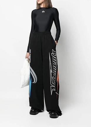 Штани black vetements trousers with the hi-speed fashion inc. logo (sizes s, m)